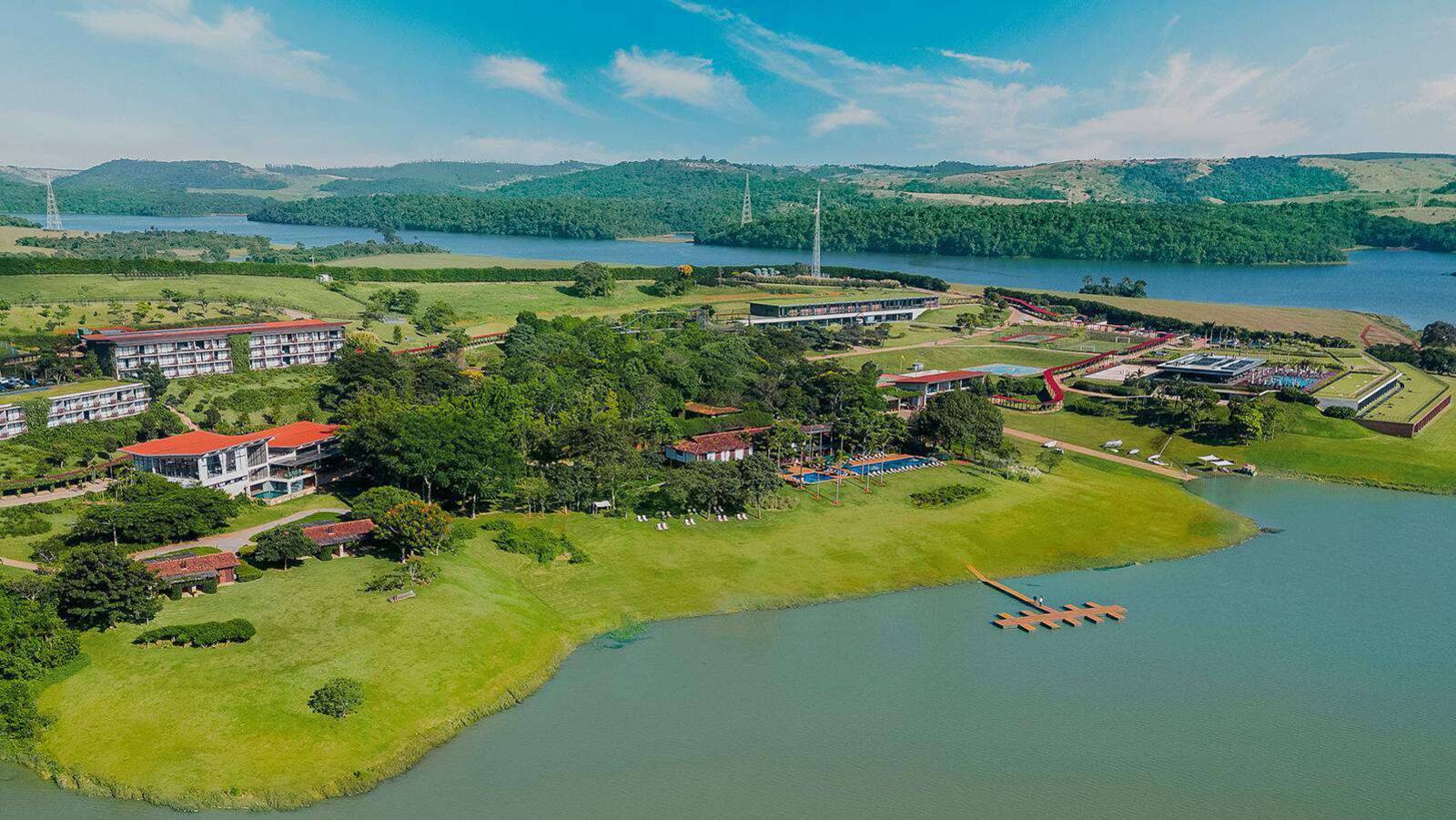 Vista aérea do Clara Ibiúna Resort
